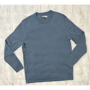 Artefact Merino Wool Sweater Mens M Blue Crewneck Layer Preppy